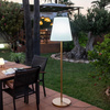 NEW GARDEN lampa podłogowa LOLA SLIM 180 SOLAR & BATTERY rose gold