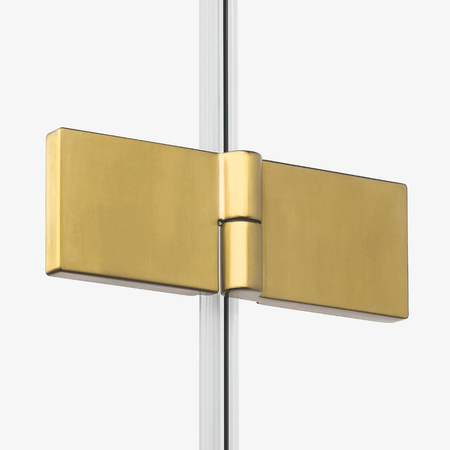 Kabina NESTA GOLD BRUSHED 2D półokrągła  90x90x200 czyste 6mm Active Shield 2.0