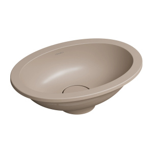 SHELL M+ umywalka podblatowa, 38 x 25 cm, dune beige mat