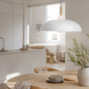Lampa wisząca SAUCER 45 cm -  biała minimalistyczna oprawa do wnętrz nowoczesnych