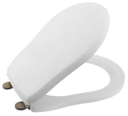 RETRO deska WC, biały/brąz