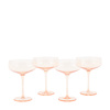 Coupe Glass Amber (4pk) 113x113x150mm