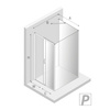 KABINA PRIME KWADRATOWA PRZYŚCIENNA P 120x120x200 CZYSTE 6mm ACTIVE SHIELD