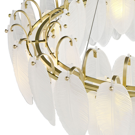 Lampa wisząca PIUMA 80 cm – biała, okrągła oprawa sufitowa