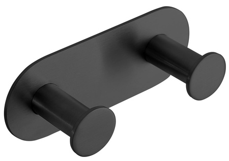 X-ROUND BLACK haczyk samoprzylepny podwójny, czarny mat