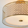 Lampa sufitowa Cordero – złota / biała, 43 × 43 × 26 cm