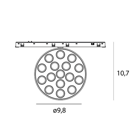 MAXLIGHT N0012Z raster 16W Czarny okrągły 2700-5000K Zigbee- MICRO11