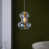 Kelda Shaped Pendant Satin Brass Champagne