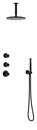 Silhouet HS2 Podtynkowy termostatyczny zestaw prysznicowy matowa czerń