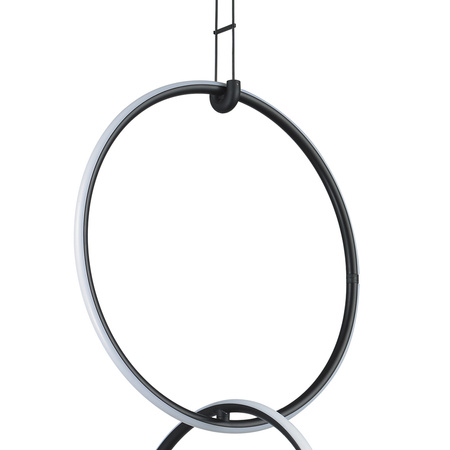 Lampa wisząca COCO 3, 40 cm - LED, czarny minimalistyczny potrójny  ring