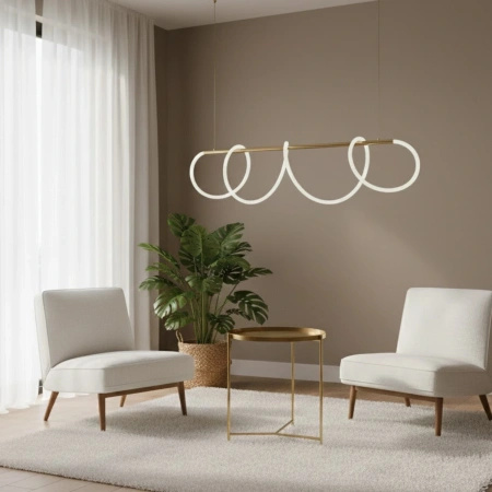 Lampa wisząca FANTASIA LED złota 120 cm