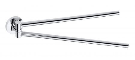 X-ROUND wieszak na ręczniki podwójny 420mm, obrotowy, chrom