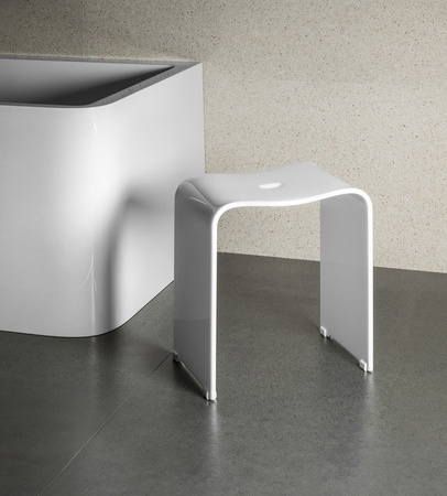 TRENDY taboret łazienkowy 40x48x27,5cm, biały