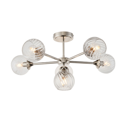 Allegra 6 Ceiling Light Bright Nickel