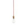 Eltham 1 Pendant Brushed Aged Brass Red Flex