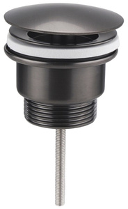Odpływ umywalkowy, 5/4" niezamykany, 10-55mm, duży korek, gun metal