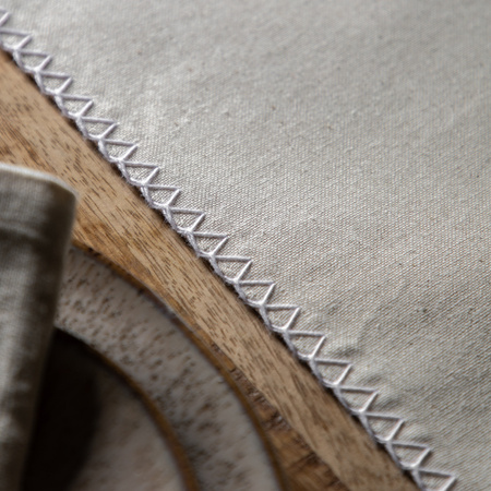 Linen Effect Table Runner Cream 360x1800mm