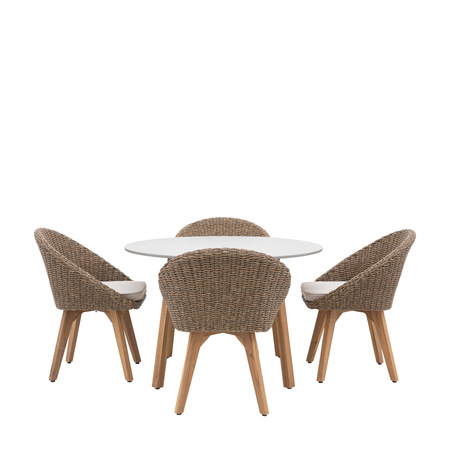 Avena 4 Seater Round Dining Set