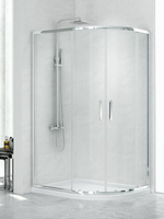 KABINA NEW MAXIMA ASYMETRYCZNA U 100x80x195 CZYSTE 6mm ACTIVE SHIELD