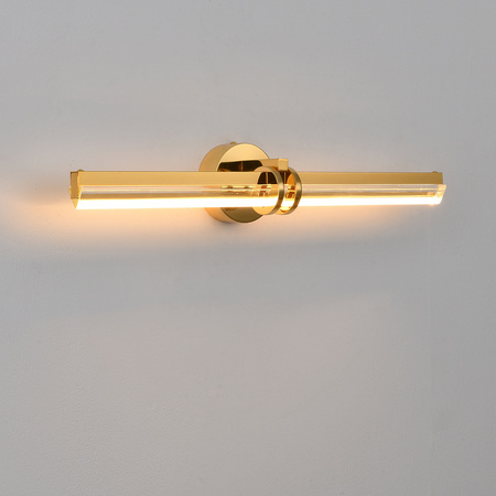 Lampa ścienna LOVELY LED 58 cm- złoto szklany kinkiet