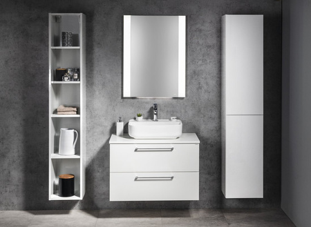 CIRASA szafka pod umywalkę 79,8x52x46cm, biały połysk