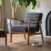 Datsun Armchair Charcoal Boucle 690x760x800mm