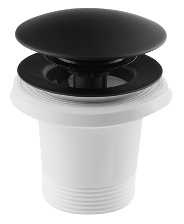 Odpływ wannowy 6/4", klik-klak, czarny mat