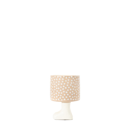 Polka Planter With Feet Medium Beige 105x105x155mm