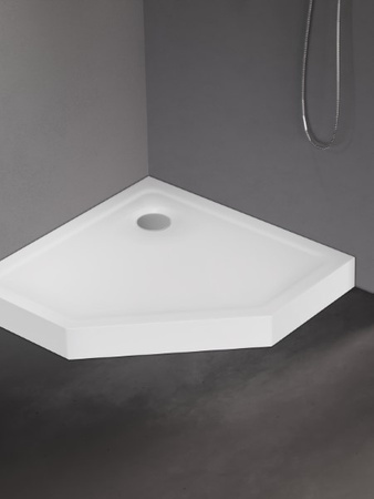 Brodzik MILD akrylowy pięciokątny 80x80x11,5 biały