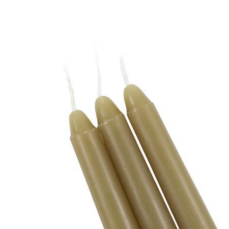 Tapered Dinner Candles Olive (8pk) 20x20x250mm