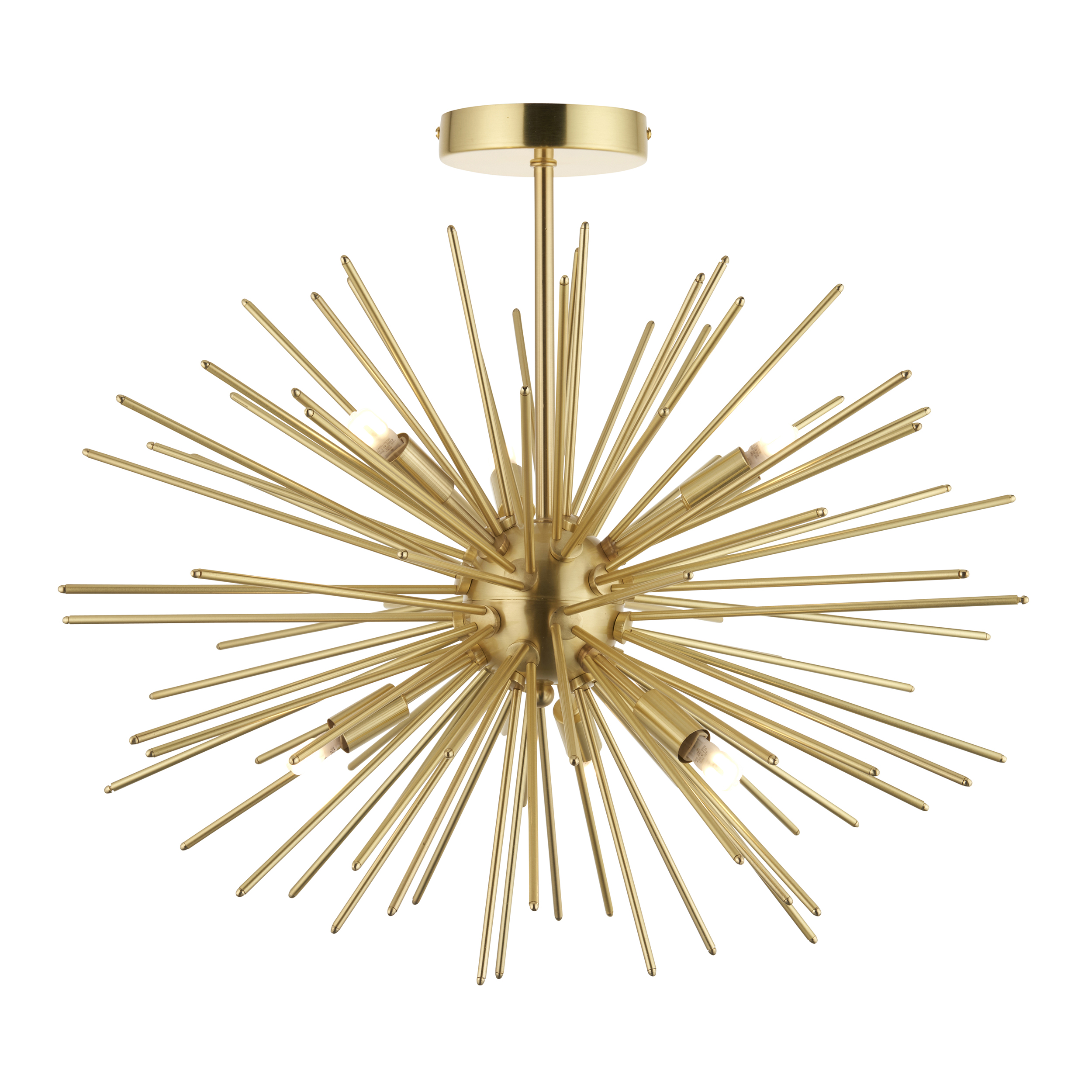 Lampa sufitowa Orta – 6-punktowa, mosiądz, 54 × 54 × 48 cm