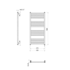 METRO-E grzejnik elektryczny 500x1060 mm, 400 W, czarny mat