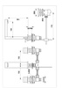 EXCELENT Chrom 3-otworowa bateria umywalkowa