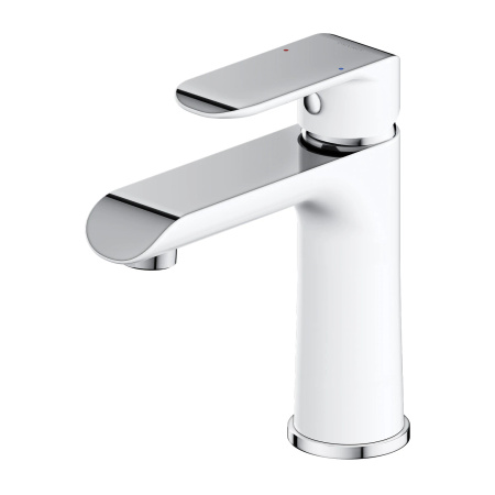 SACRAMENTO bateria umywalkowa, chrom/biały połysk