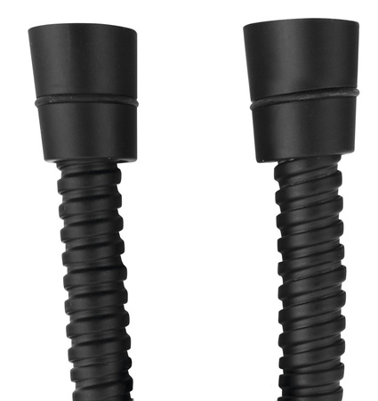 POWERFLEX wąż prysznicowy metalowy, 100cm, czarny mat