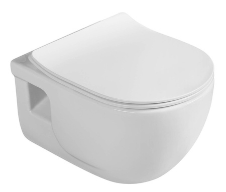 BRILLA CLEANWASH WC wiszące z funkcją bidetu, Rimless, 36,5x53cm, biały