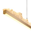 Lampa wisząca MONTANA LONG 125 cm -LED, złota listwa z kryształem