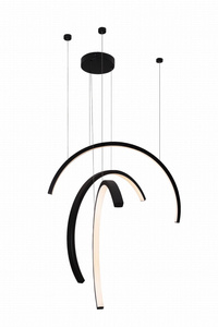 MAXLIGHT P0507 LAMPA WISZĄCA TRIO ARC MATT BLACK