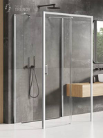 KABINA PRIME PROSTOKĄTNA PRZYŚCIENNA P 110x80x200 CZYSTE 6mm ACTIVE SHIELD