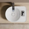 Zestaw VALET umywalka nablatowa 48 cm, korek klik klak, Miska z Deską WC biały połysk