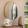 Holworth Pebble Mirror Gold 700x900mm