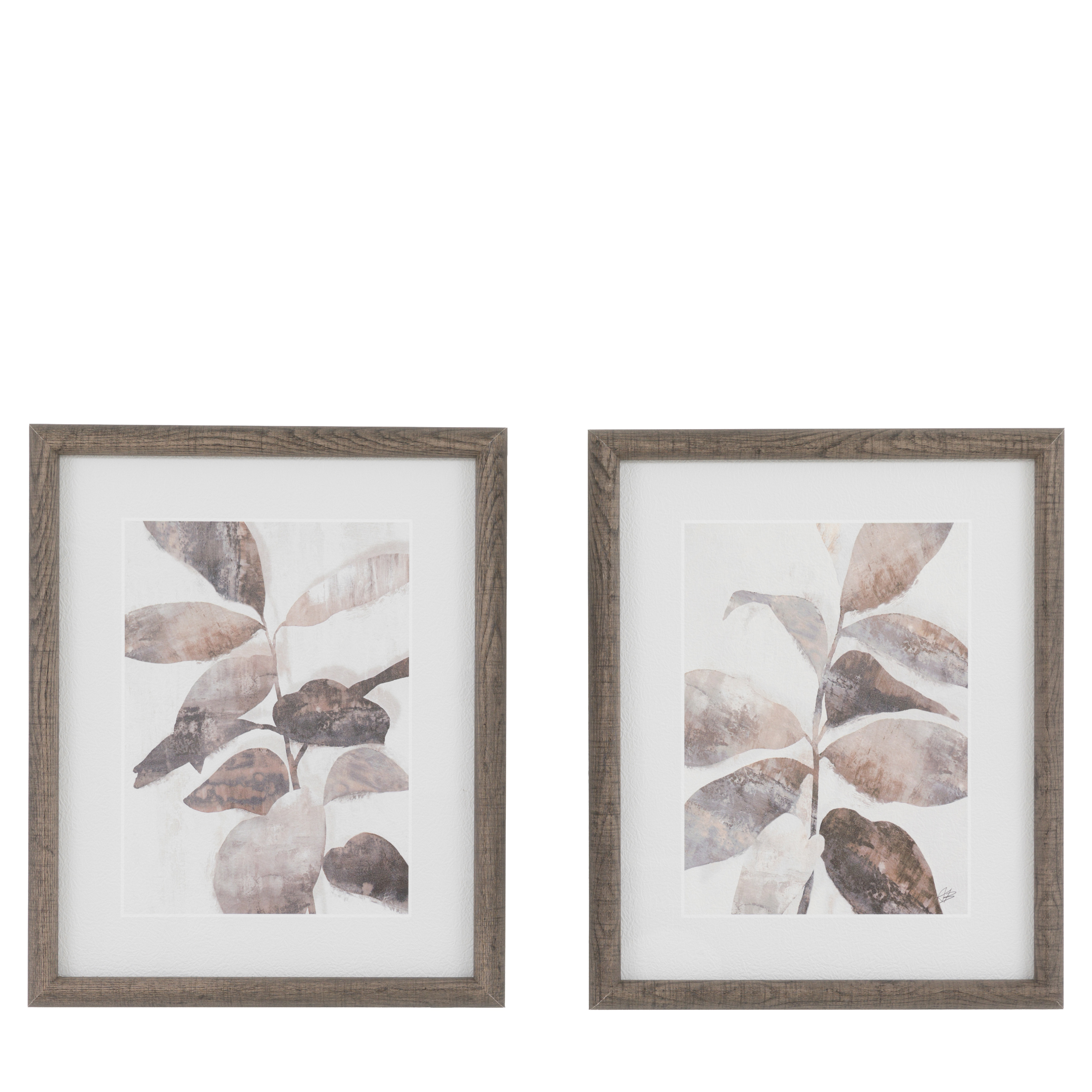 Obraz w ramie „Natures Rhythm” – brązowy, 45 × 4 × 55 cm, zestaw 2 szt.