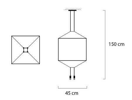 Lampa wisząca FLUSSO 4 czarna