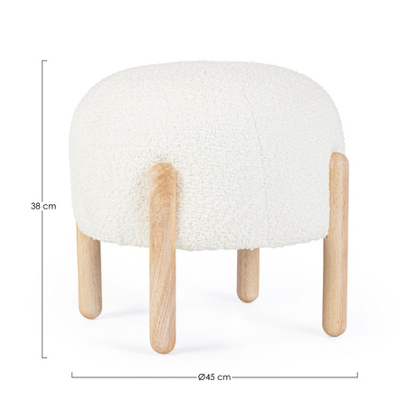 Taboret BIZZOTTO DAYLA – biały