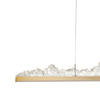 Lampa wisząca MONTANA LONG 125 cm -LED, złota listwa z kryształem