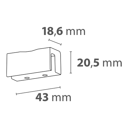 MULTISYSTEM uchwyt oświetlenia, lustro/szafka, czarny