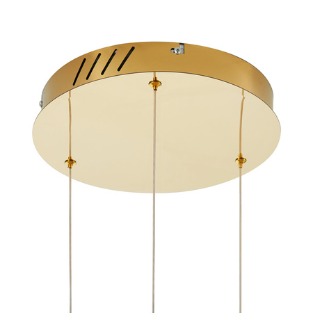 Lampa wisząca CIRCLE 3 60+60+60 cm - LED, ring złoty połysk na 1 podsufitce
