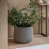 Denia Ribbed Outdoor Planter Grey 445x445x370mm