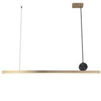 Lampa wisząca BOOGIE 88 cm-  LED, złota listwa z czarnym akcentem