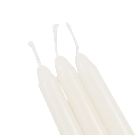 Tapered Dinner Candles White (8pk) 20x20x250mm